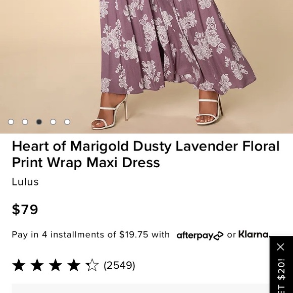 Heart of Marigold Dusty Lavender Floral Print Maxi Dress - Picture 2 of 5
